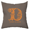 Circa in Tangerine Personalized Throw Pillow